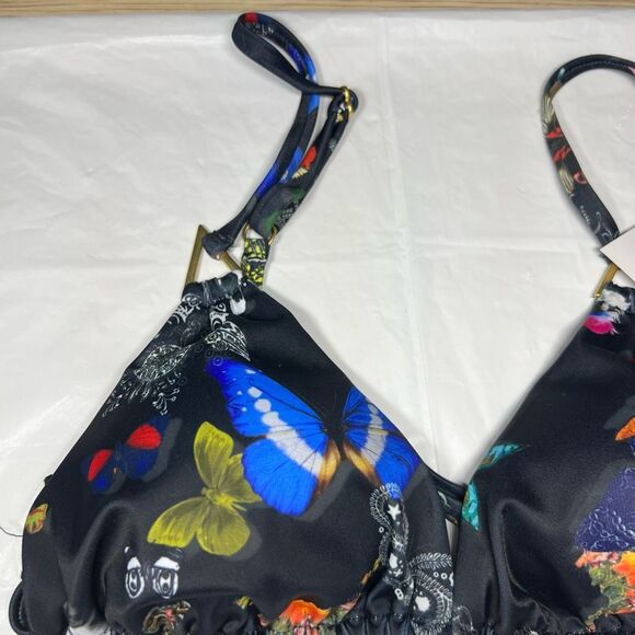 Swiminista X Christian Lacroix Butterfly on Parade Print Bikini Top - Picture 3 of 13
